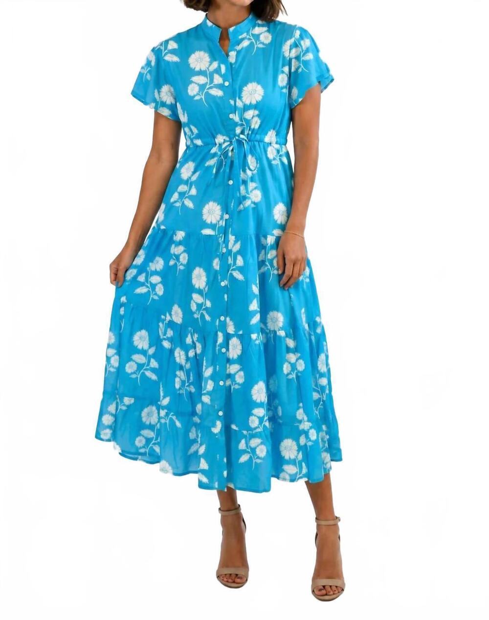 NEW VICTORIA DUNN magnolia flutter midi dress in quartz